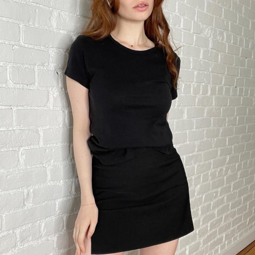 Redone x Hanes Heritage Cotton 1960s Slim Tee Black